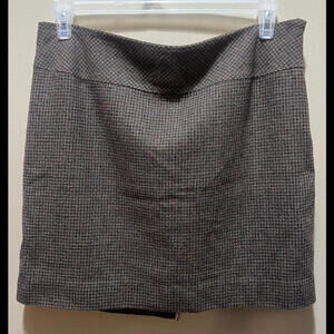 The Limited Skirt Womens Size 12‎ Brown Plaid Wool Poly Blend Mini VTG